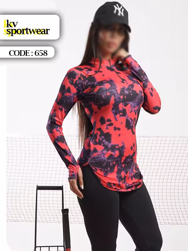 تونیک فینگردار ورزشی زنانه NIKE کد 002