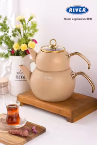 کتری قوری لوله دار 2/8 لیتر گرانیتی ریور RIVER نسکافه ای کد 5860