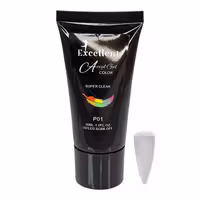 پلی ژل کاشت ناخن اکسلنت مدل Super Clear P01 حجم 30 میلی لیتر