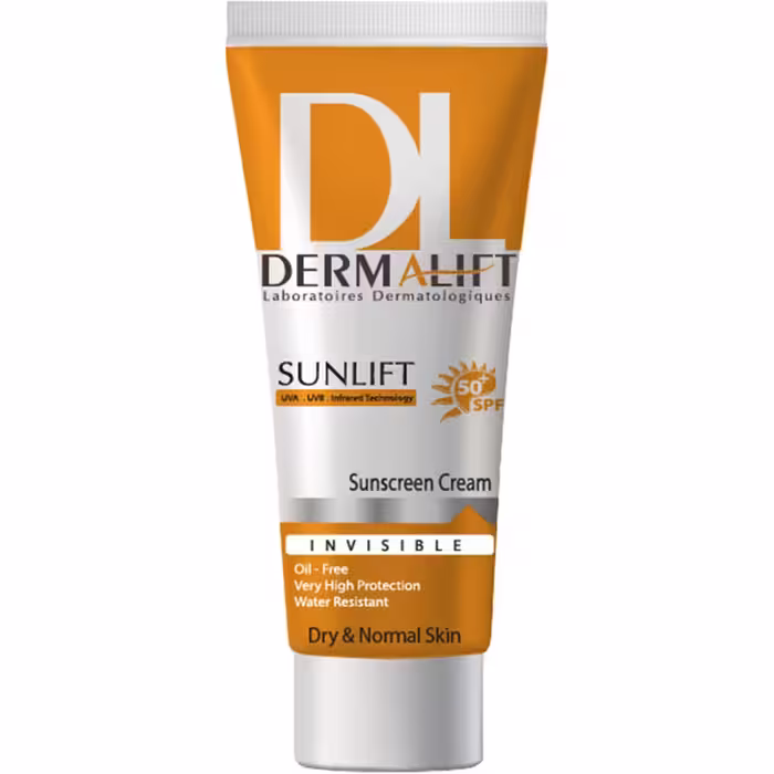 کرم ضد آفتاب رنگی SPF50 پوست خشک و معمولی سان لیفت درمالیفت 40 میلی لیتر (لایت بژ 1)