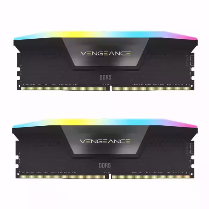 رم دسکتاپ DDR5 دو کاناله 6000 مگاهرتز CL36 کورسیر مدل VENGEANCE RGB ظرفیت 32 گیگابایت