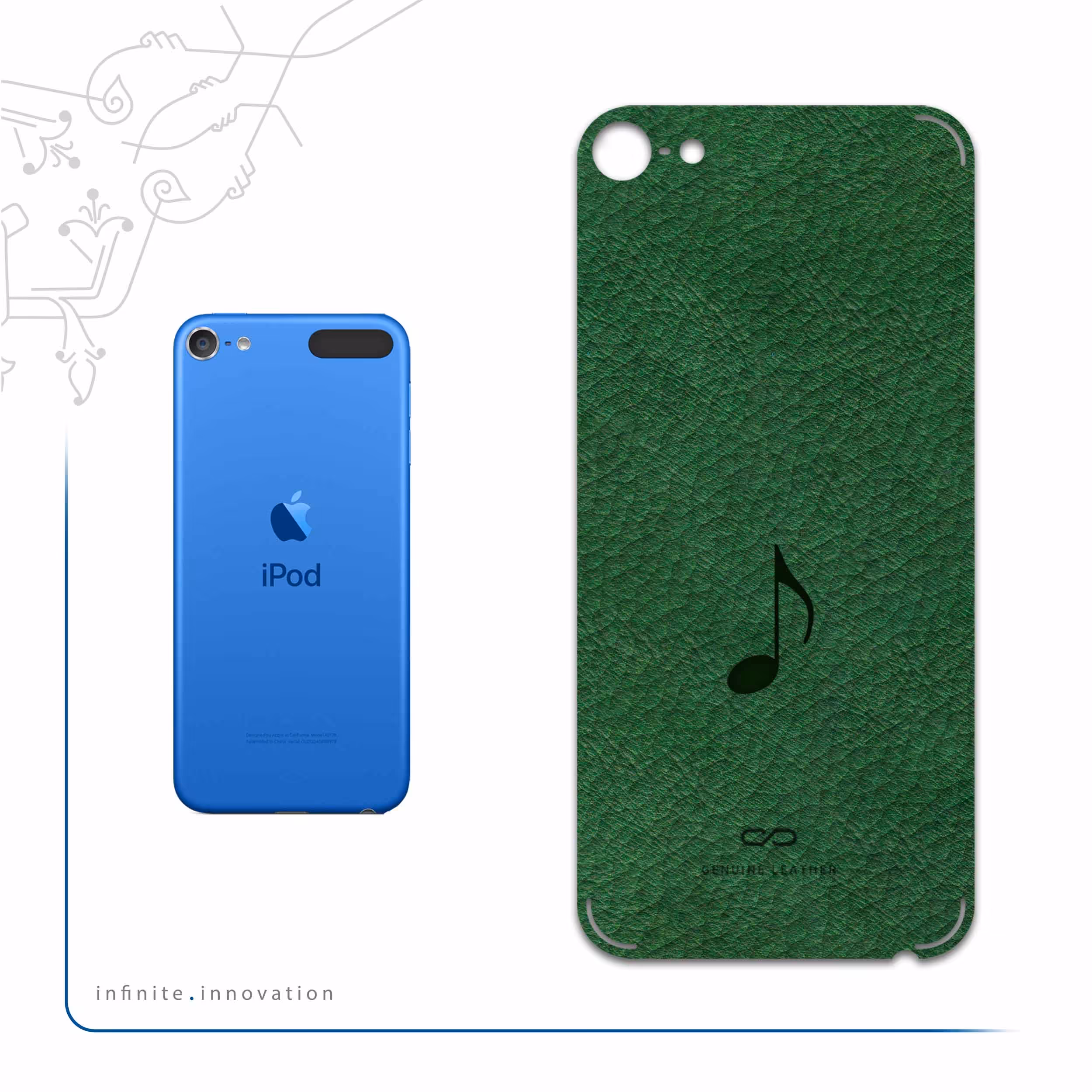 برچسب پوششی ماهوت مدل GL-CHNG مناسب برای گوشی موبایل اپل iPod touch 6th generation