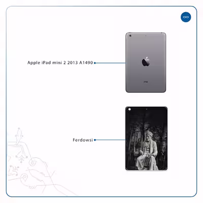 برچسب پوششی ماهوت مدل Ferdowsi-Logo مناسب برای تبلت اپل iPad mini 2 2013 A1490