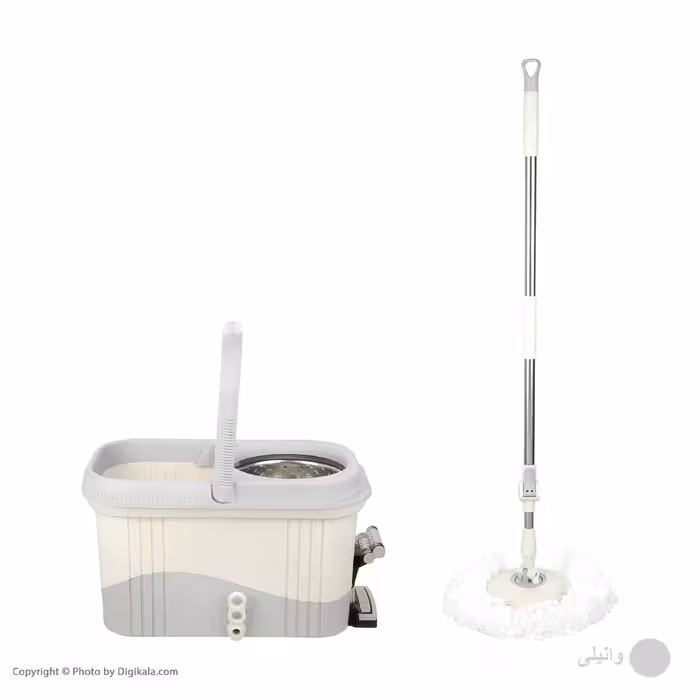 ست سطل و زمین شوی چرخشی شاین مدل صدف