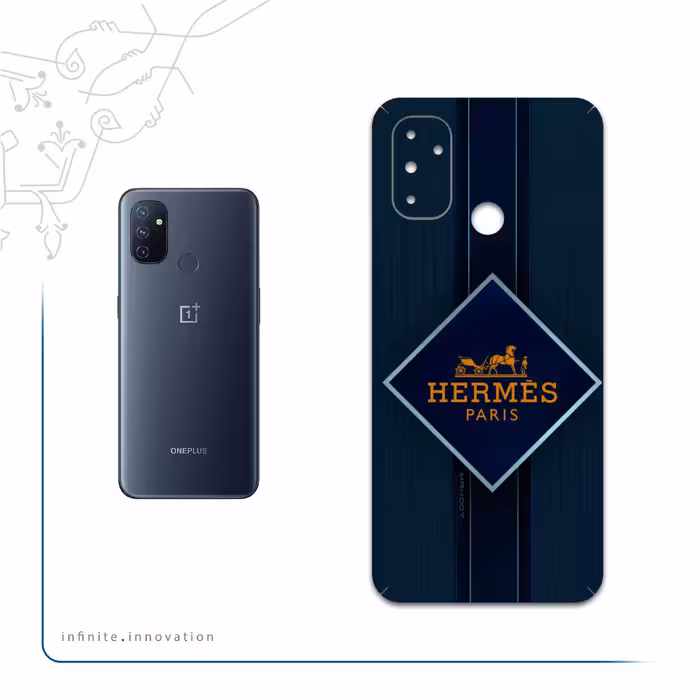 برچسب پوششی ماهوت مدل Hermes-Logo مناسب برای گوشی موبایل وان پلاس Nord N100