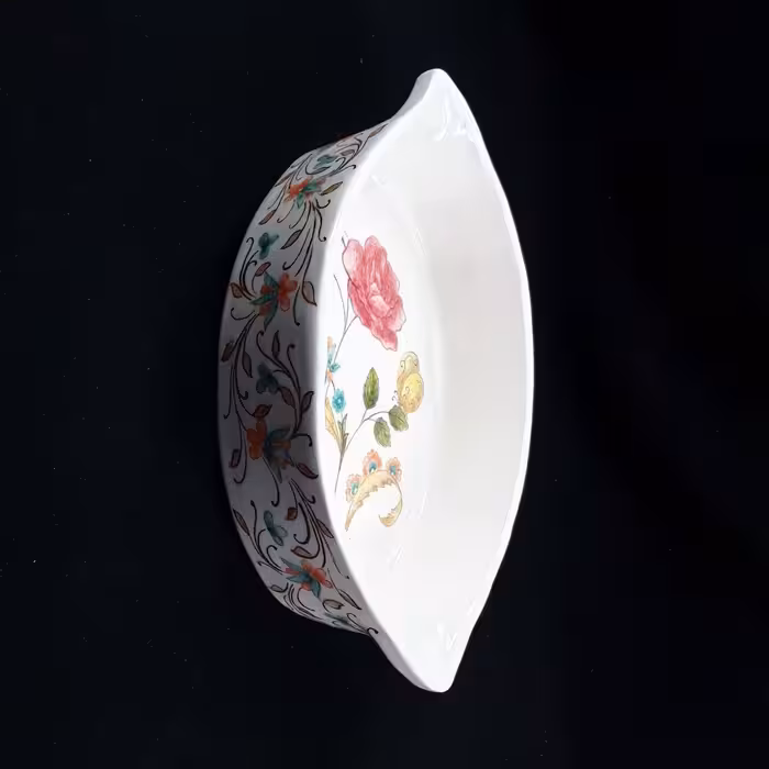 شکلات خوری سرامیکی هیوا طرح بته جقه مدل رز کد 11025368