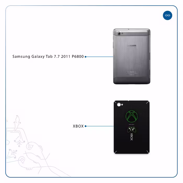 برچسب پوششی ماهوت مدل XBOX مناسب برای تبلت سامسونگ Galaxy Tab 7.7 2011 P6800