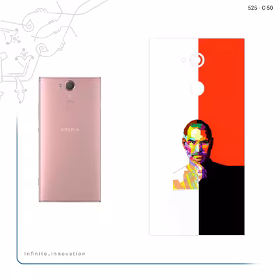 برچسب پوششی ماهوت مدل 1 Collage of Steve Jobs مناسب برای گوشی موبایل سونی Xperia XA2 Ultra
