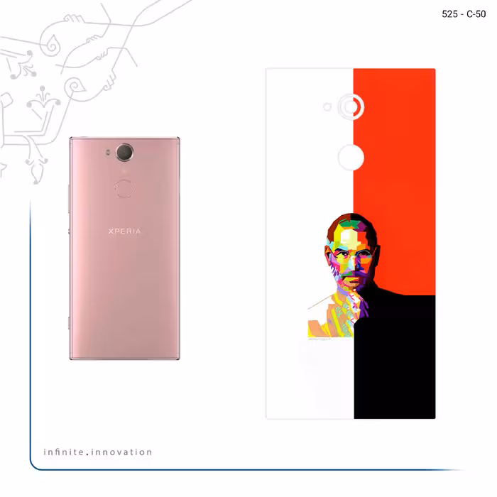 برچسب پوششی ماهوت مدل 1 Collage of Steve Jobs مناسب برای گوشی موبایل سونی Xperia XA2 Ultra