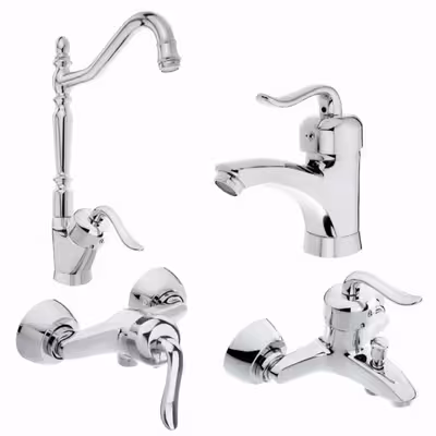 ست شیرآلات شیرالات  رز مدل بیزانس نایت مجموعه 6 عددی