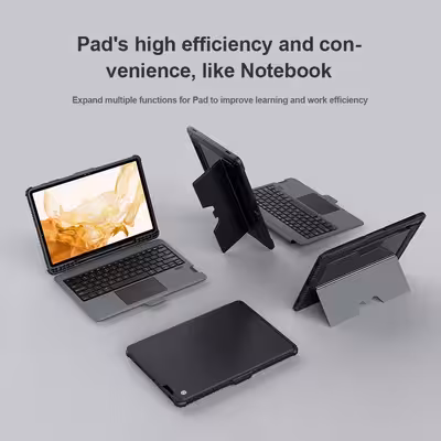 کیف کلاسوری کیبورد دار نیلکین مدل Bumper Combo Keyboard مناسب برای تبلت سامسونگ Galaxy Tab S8 Plus (S8 )/ S8 Plus 5G/ S7 FE/ S7 Plus