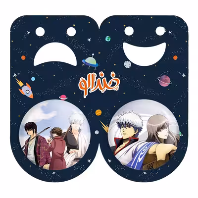 پیکسل خندالو مدل گینتوکی و یوشیدا و شینوسکه و دوستان انیمه گینتاما کد 1294912952 مجموعه 2 عددی