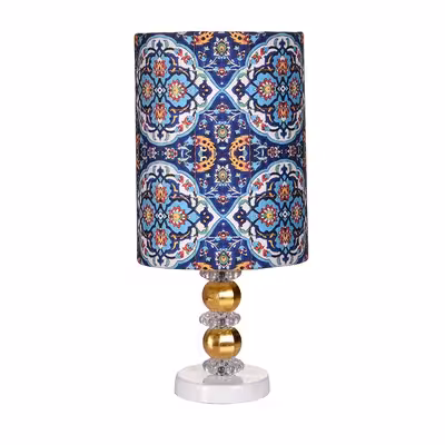 آباژور رومیزی و آویز سقفی مدل کاشی کاری سنتی مجموعه 2 عددی