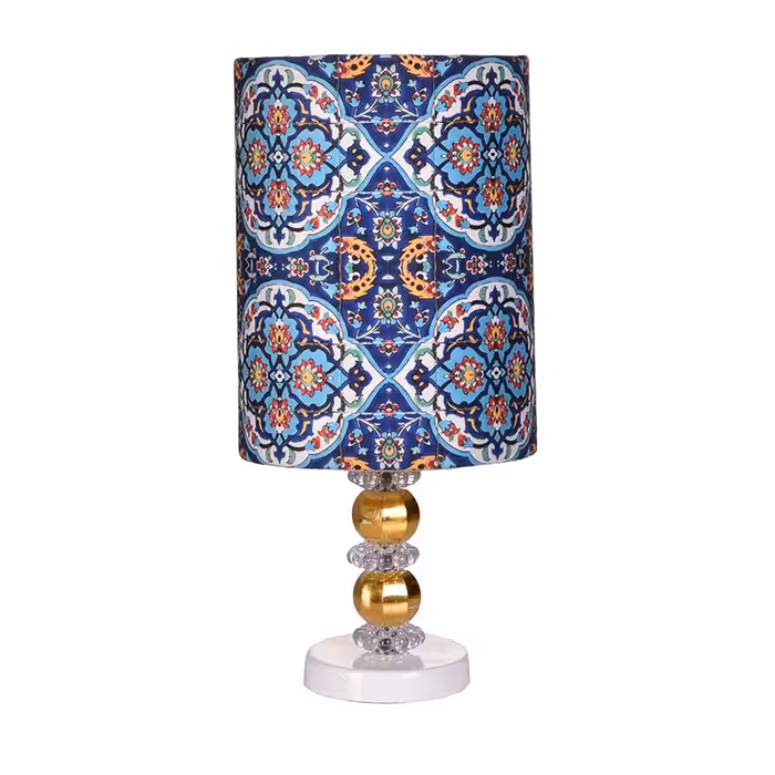 آباژور رومیزی و آویز سقفی مدل کاشی کاری سنتی مجموعه 2 عددی