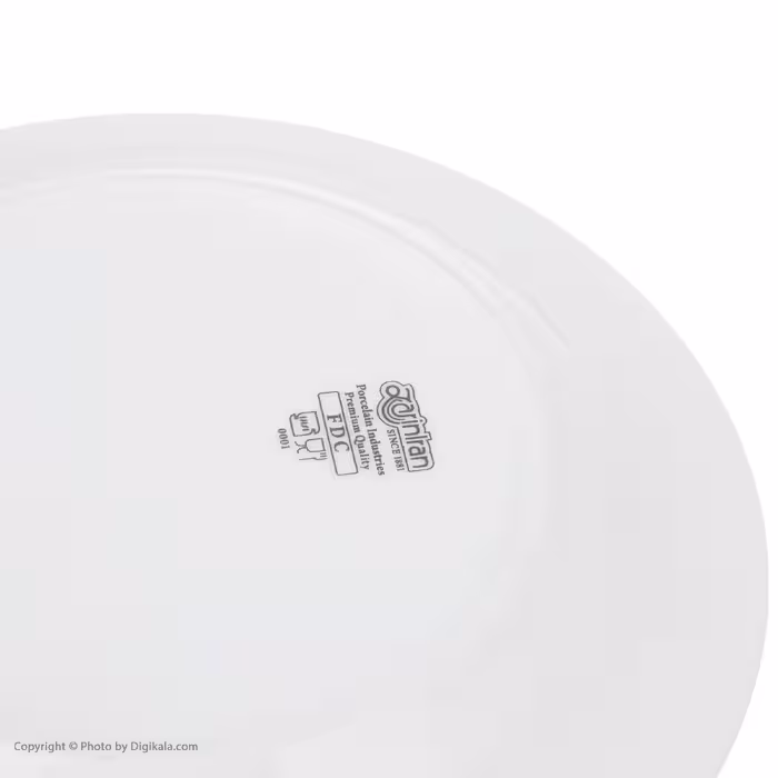 بشقاب غذاخوری چینی زرین ایران سری هتلی 49 کد 27 بسته 6 عددی درجه عالی