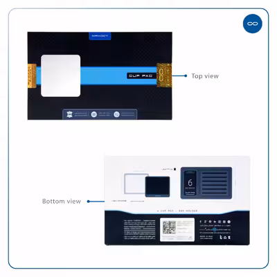 زیر لیوانی ماهوت مدل Metallic-White بسته 6 عددی