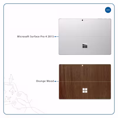 برچسب پوششی ماهوت مدل Orange-Wood مناسب برای تبلت مایکروسافت Surface Pro 4 2015