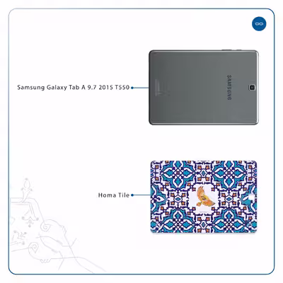 برچسب پوششی ماهوت مدل Homa Tile مناسب برای تبلت سامسونگ Galaxy Tab A 9.7 2015 T550