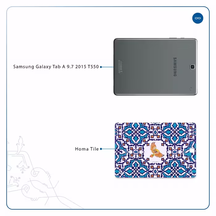 برچسب پوششی ماهوت مدل Homa Tile مناسب برای تبلت سامسونگ Galaxy Tab A 9.7 2015 T550