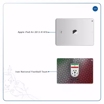 برچسب پوششی ماهوت مدل Iran-National-Football-Team مناسب برای تبلت اپل iPad Air 2013 A1476