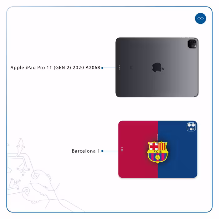 برچسب پوششی ماهوت مدل Barcelona مناسب برای تبلت اپل iPad Pro 11 (GEN 2) 2020 A2068