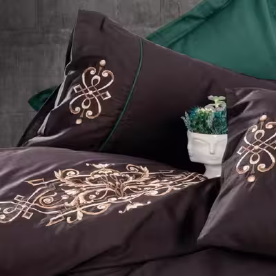 سرویس روتختی کاتن باکس مدل tiana-yesil دو نفره 6 تکه