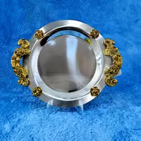 سینی استیل نگار گرد کوچک مدل گلستان کد 417 با ارسال رایگان