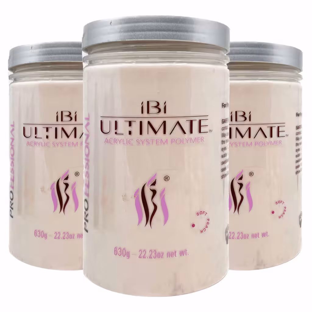 پودر کاشت ناخن IBI آی بی آی رنگ هلویی روشن حجم 630 گرم