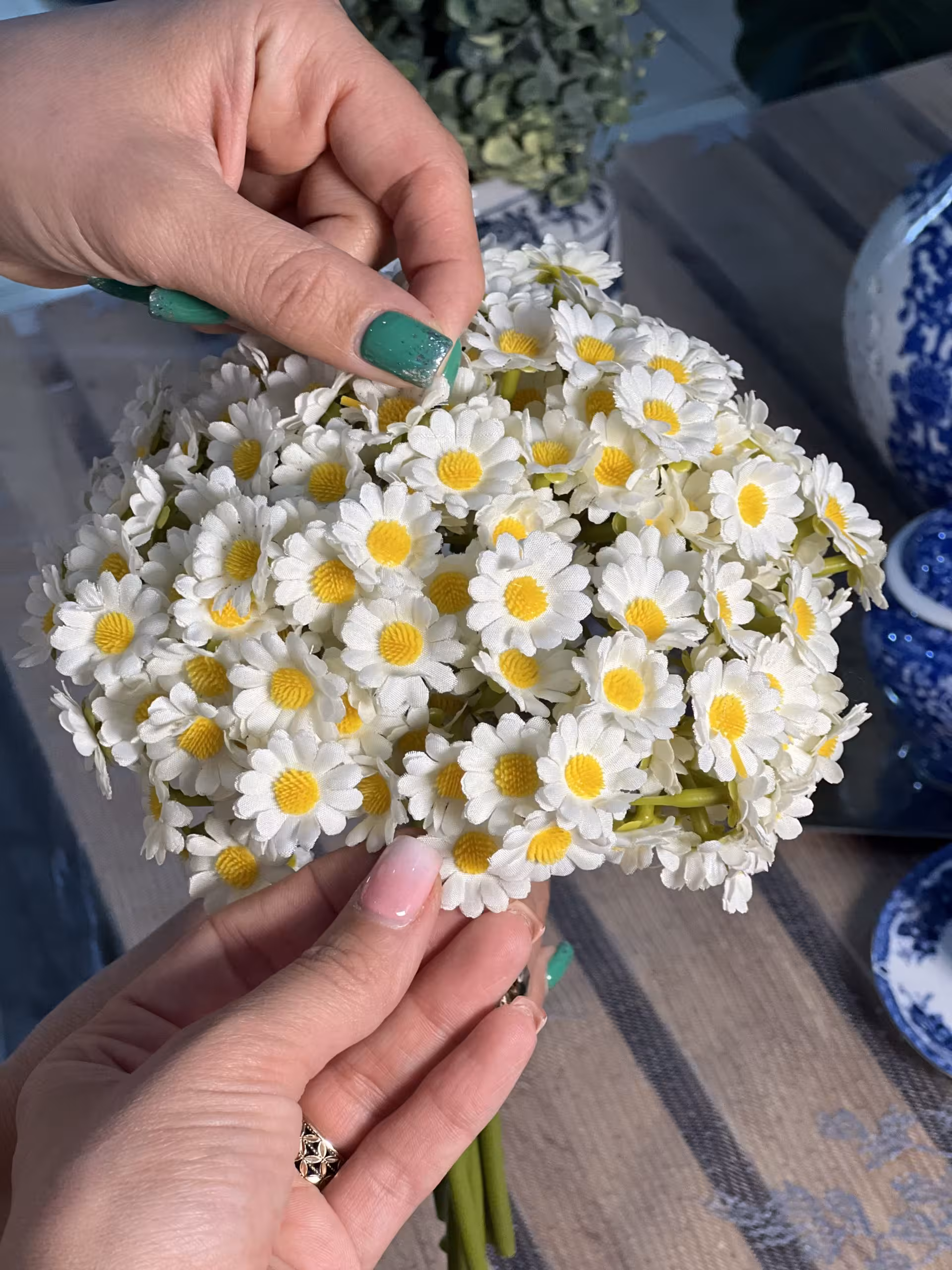 بوته بابونه مصنوعی 25گل