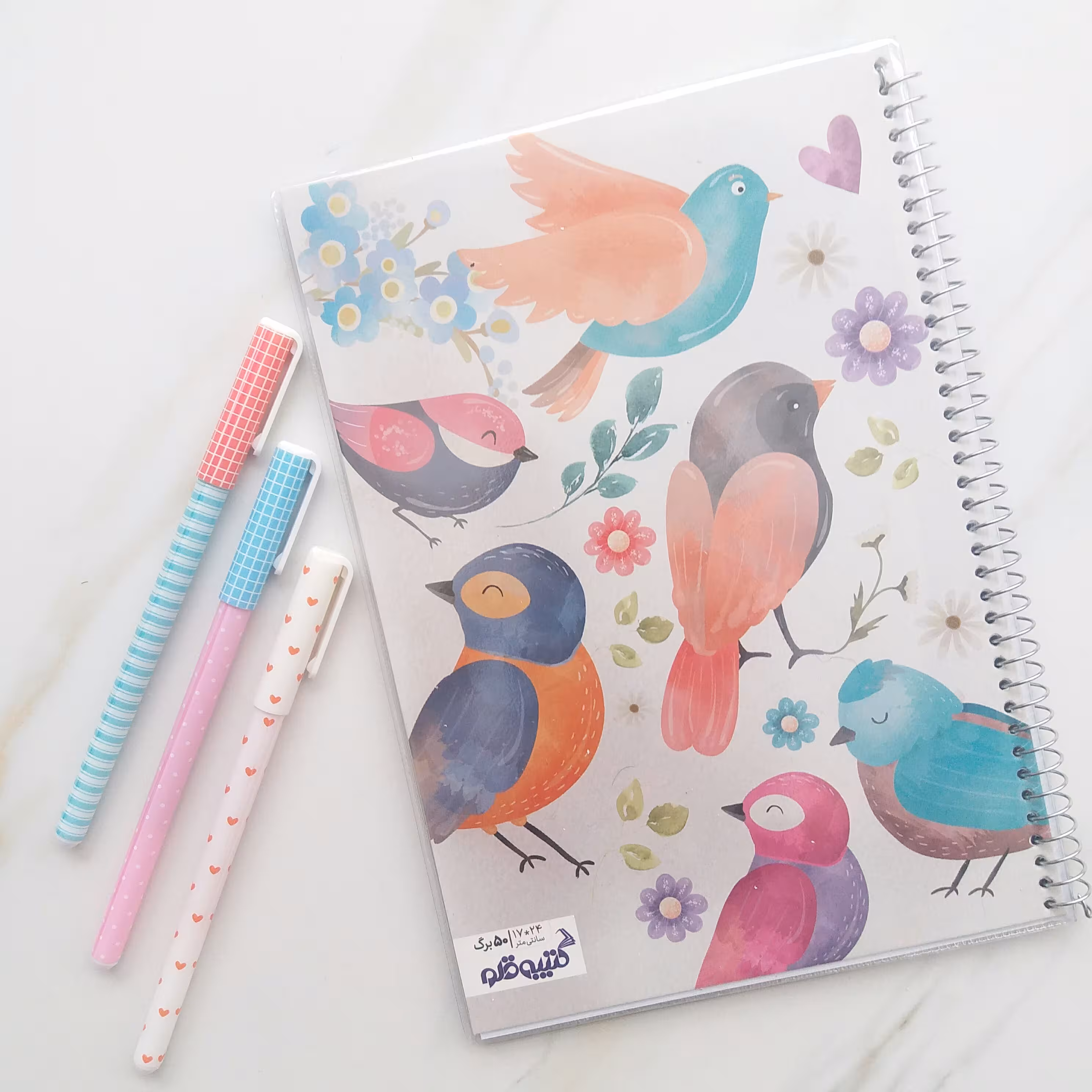 دفتر 50برگ طرح پرنده