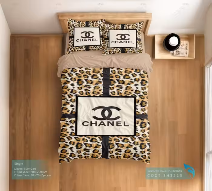 روتختی و ست کامل طرح برند شنل سایز یکنفره کد SH3225