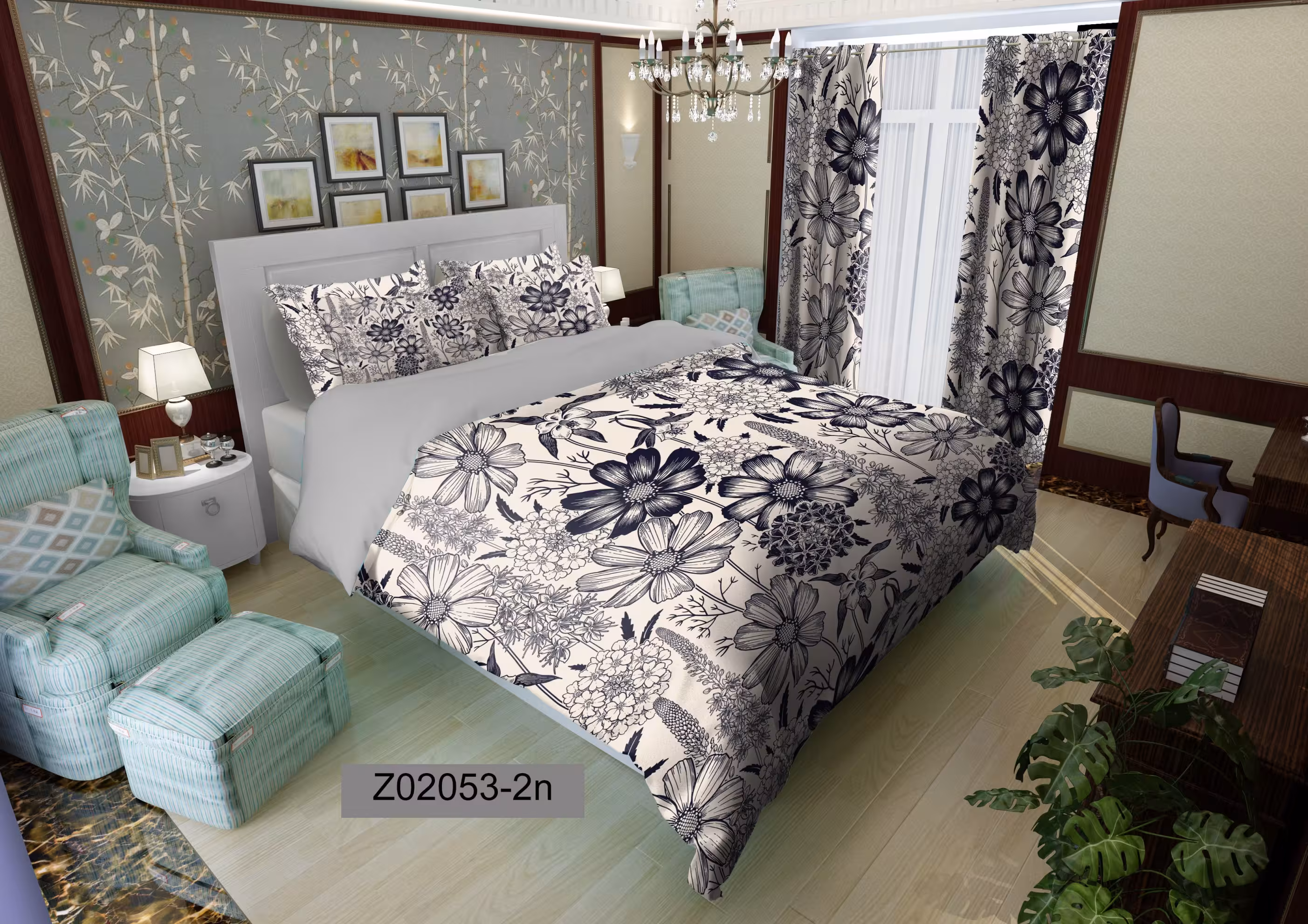 لحاف روتختی تنسل سه بعدی (3D) کالای خواب متین کد 2053