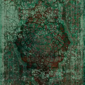 فرش تمام ابریشم  طرح سبیز کد HAM.145.03