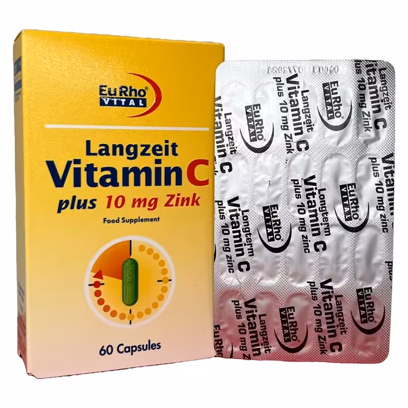 کپسول ویتامین C و زینک یوروویتال 60 عدد | EuroVital Vitamin C   Zinc Capsules 60 pcs