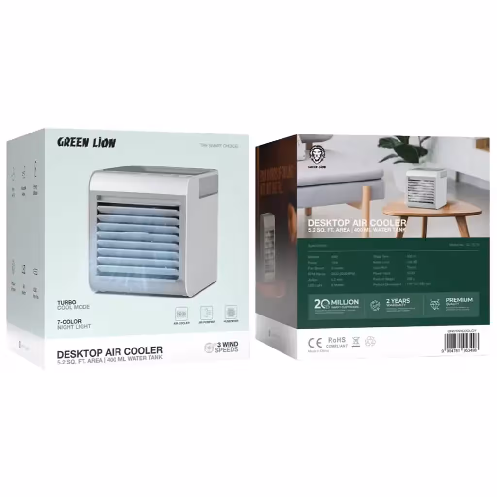 کولر آبی رومیزی 400 میلی‌لیتری گرین Green Lion Desktop Air Cooler 400mL