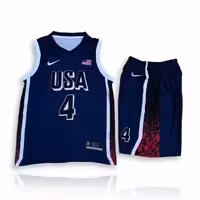 پیراهن شورت بسکتبالی تیم ملی آمریکا (USA) طرح مدرن سرمه‌ای با گرافیک انرژی