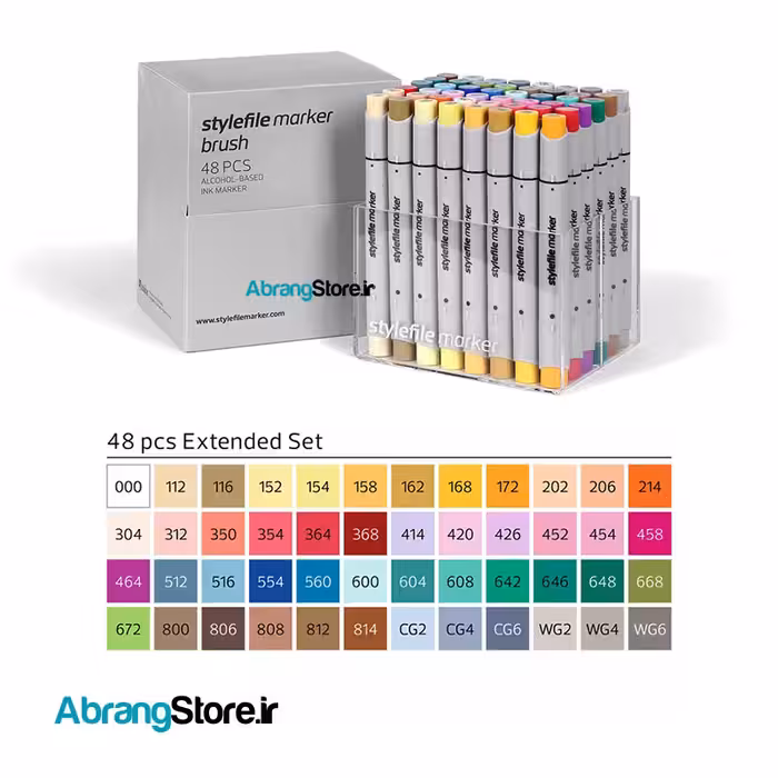 ماژیک براش استایل فایل 48 رنگ | Stylefile Marker 48 pcs set Extended