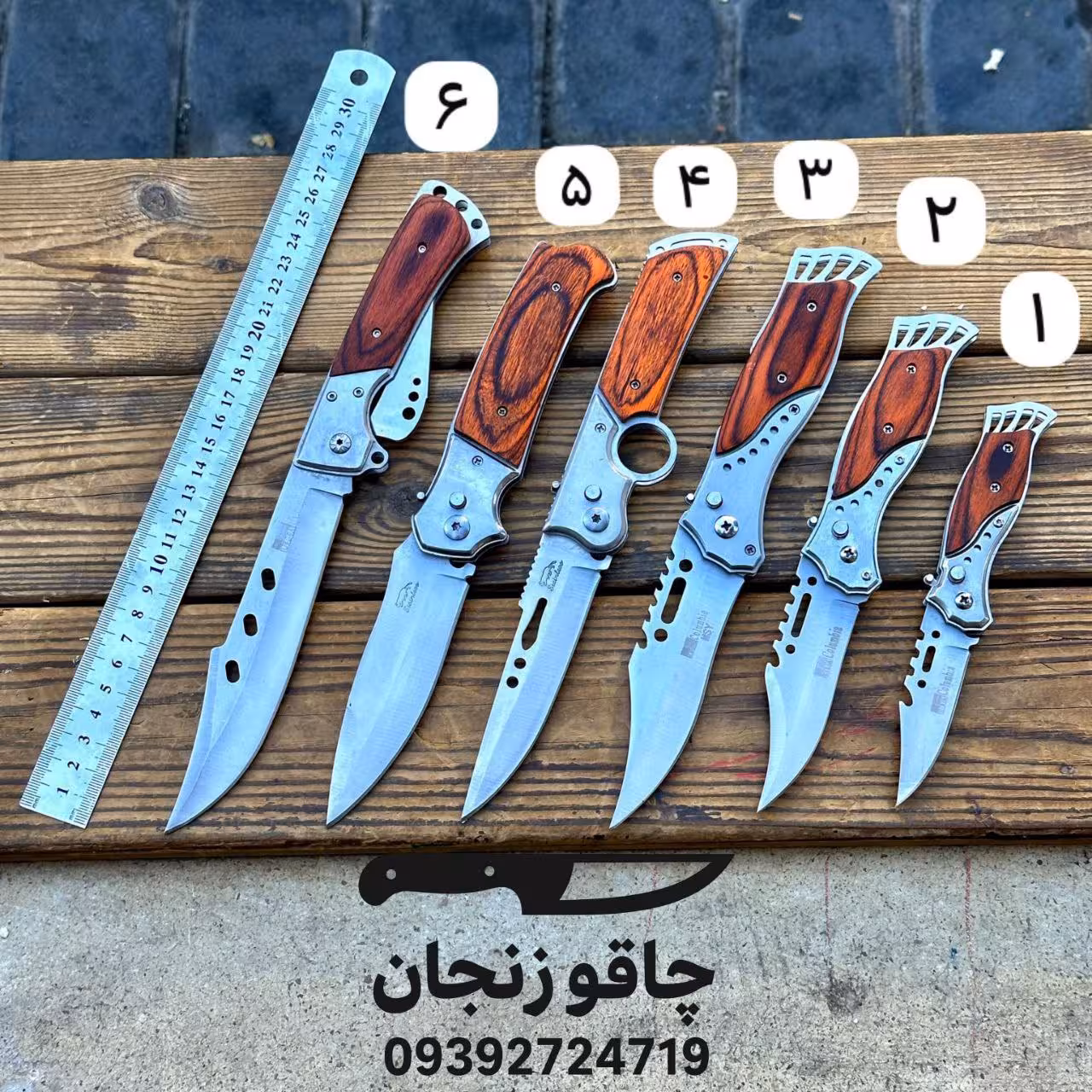 چاقو مدل ماهی بسته 6 عددی تیغه ضد زنگ