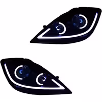 چراغ جلو اسپرت تیبا مدل Jaguar سفید داخل مشکی بدون موتور دو عددی