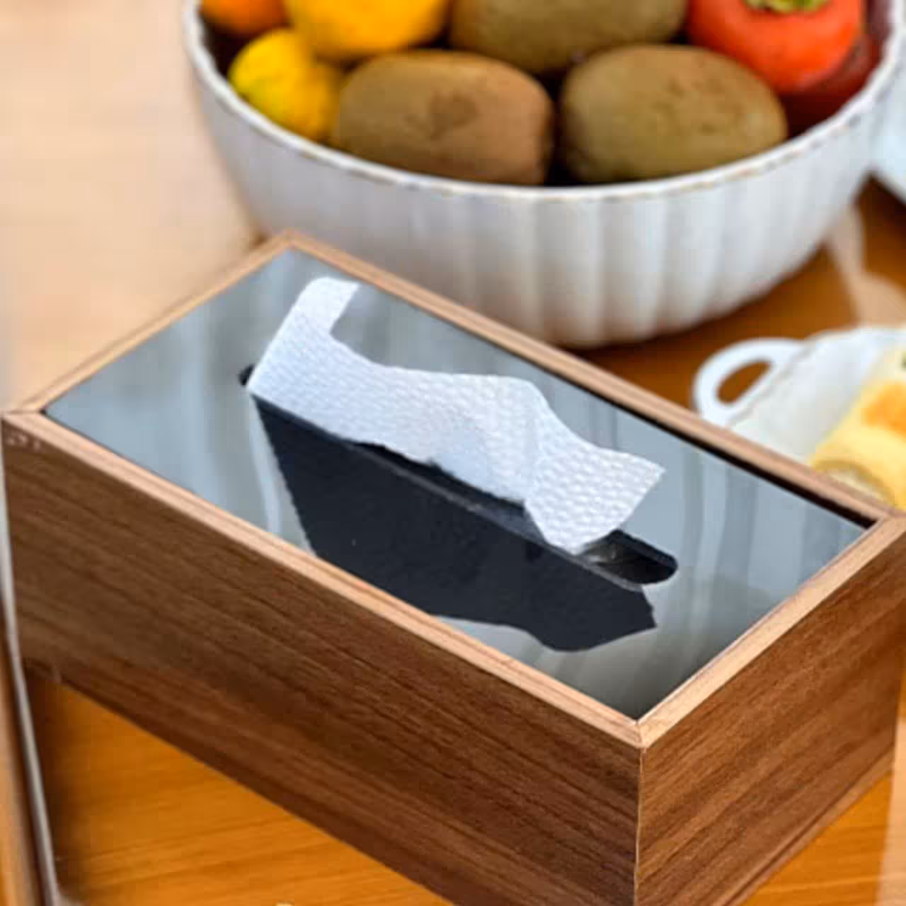 جا دستمال درب شیشه ای رایکا