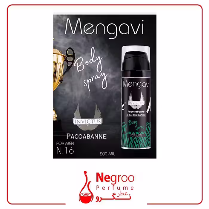 اسپری بدن مردانه Mengavi مدل PACOABANNE