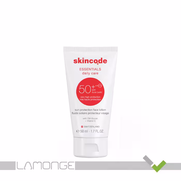 لوسیون ضد آفتاب SPF50 بی رنگ اسکین کد مدل Sun Protective مناسب انواع پوست حجم 50 میلی لیتر