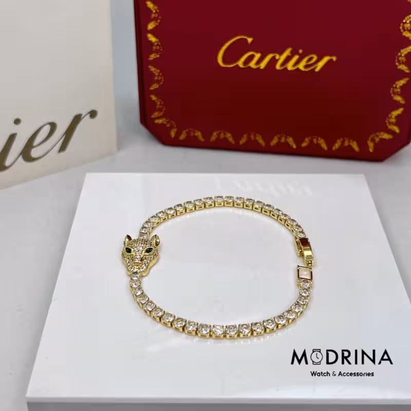 دستبند پنتر طلایی کارتیه Panthere