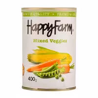 کنسرو مخلوط سبزیجات هپی فارم 400 گرمی