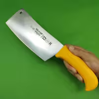 ساطور آشپزخانه بزرگ استیل اکبری کد SP8 زرد