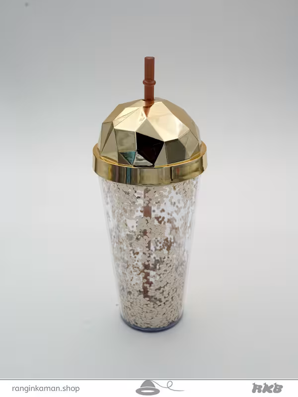 لیوان اسموتی پولکی ساده