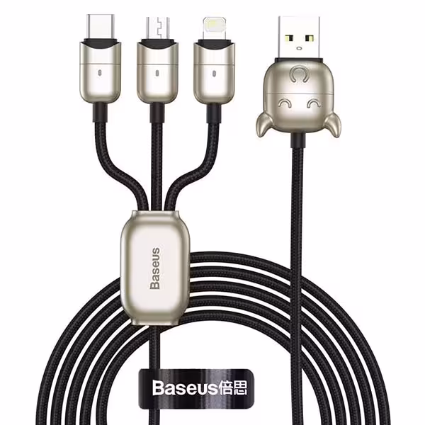 کابل سه سر طرح گاو بیسوس Baseus Year of the Ox One-for-three Data Cable