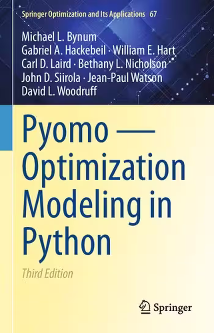 خرید و دانلود نسخه کامل کتاب Pyomo — Optimization Modeling in Python