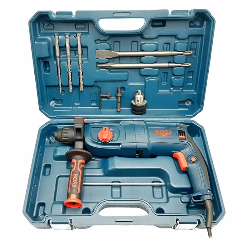 مجموعه 11 عددی دریل بتن کن باس سه کاره صنعتی مدل Industrial New 26sre | کالا مکس