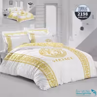 روتختی طرح ورساچه سفید دو نفره برند Turkaz کد 2198